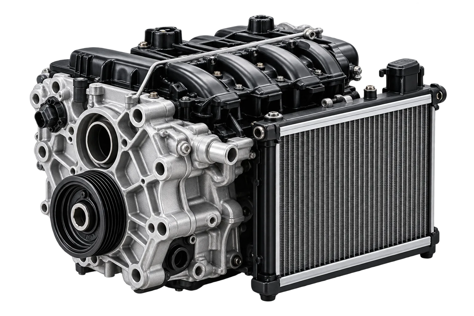 Engine and radiator parts