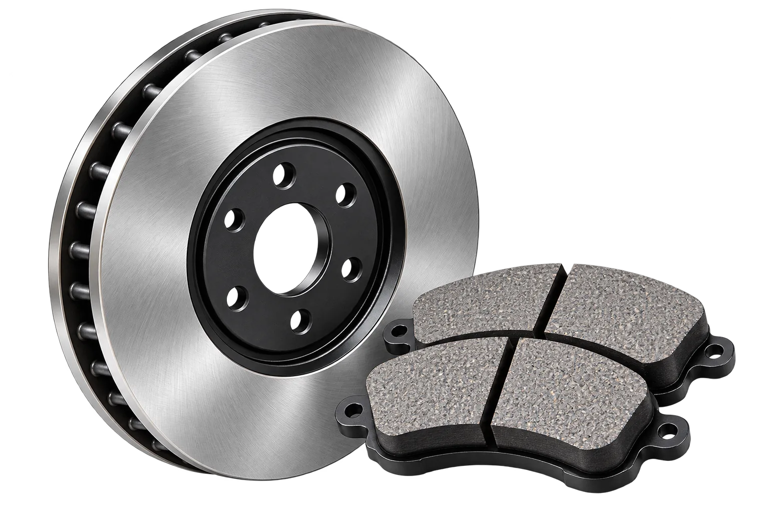 Brake rotor and brake pads